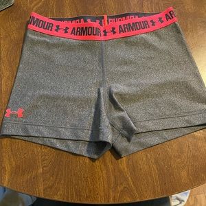 Pink/Grey Under Armour Compression Shorts